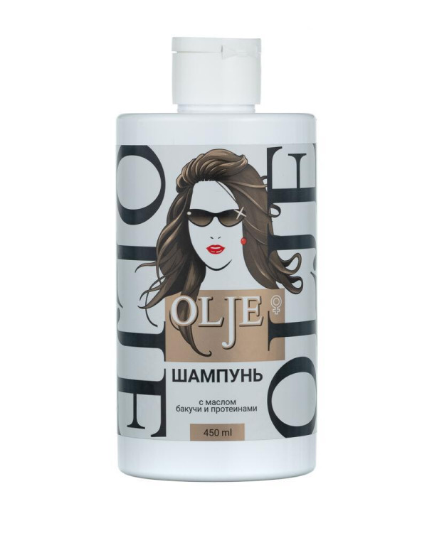 OLJE. Шампунь женский с маслом бакучи и протеинами, 450 мл в Хабаровске